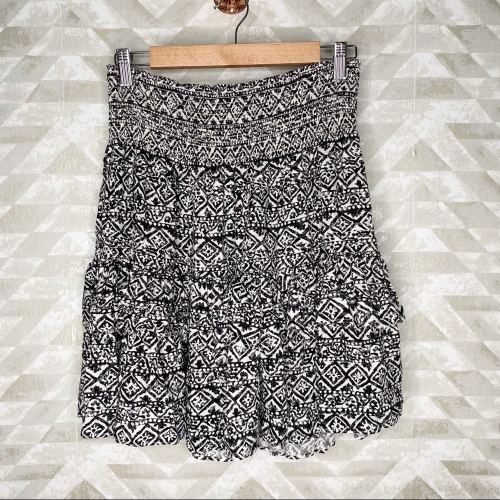 Lauren Ralph Lauren smocked tiered printed skirt